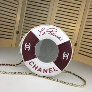 Chanel Crossbody Round Bags CH194-White-Red