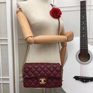 Chanel Classic Handabag CH197-Wine-Red