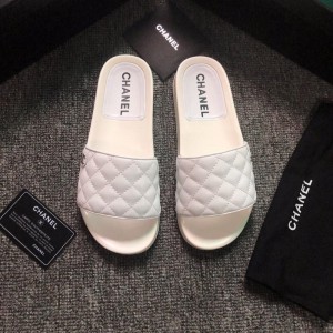 Chanel Women Slide Sandals White CHS-078