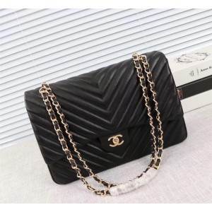 Chanel Large Double Flap Classic Handbag CH229V-Black