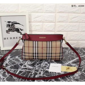 Burberry Crossbody Bag 6538 Wine Red 26*16.5