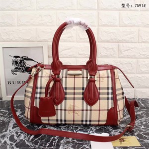 Burberry Tote Bag 7591 Red 33*23*14