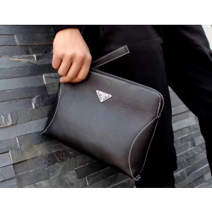 Prada Man Clutch Bag 0120 Black 28*18*3