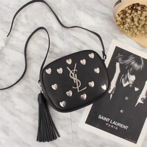 Saint Laurent Crossbody Bag 265271 Black Silver 17*12*5.5