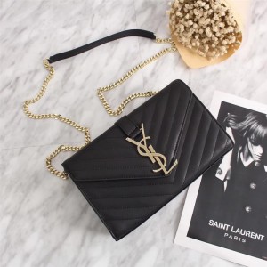 Saint Laurent Crossbody Bag 26596 Black Gold 26*16*6
