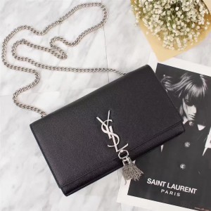 Saint Laurent Crossbody Bag 26702 Black Silver 24*5.5*14.5