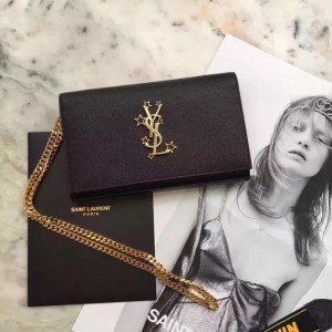 Saint Laurent Crossbody Bag 26805 Black Gold 24*15*5