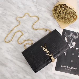 Saint Laurent Crossbody Bag 26814 Black Gold 24*5*14