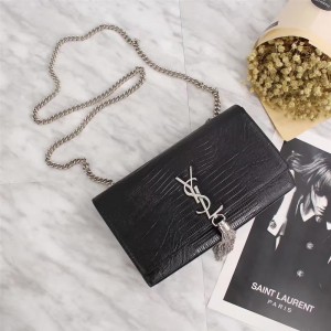 Saint Laurent Crossbody Bag 26814 Black Silver 24*5*14