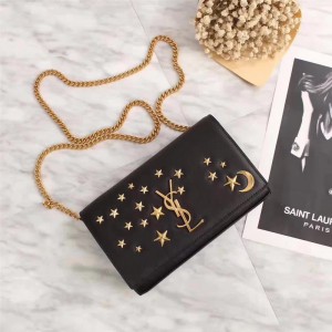 Saint Laurent Crossbody Bag 27701 Black Gold 22*16*5