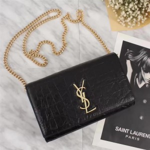 Saint Laurent Crossbody Bag 27712 Black Gold 24*5*14