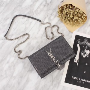 Saint Laurent Crossbody Bag 27718 Gray 19*12.5*4
