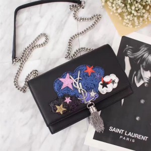 Saint Laurent Crossbody Bag 277191 Black Blue 19*12.5*4