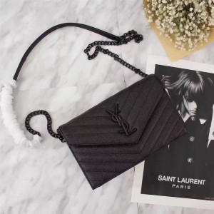 Saint Laurent Crossbody Bag 27720 All Black 20*16*5.5