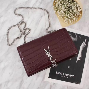 Saint Laurent Crossbody Bag 311225 Wine Red 24*15*5