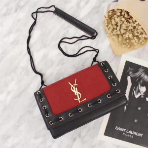Saint Laurent Crossbody Bag 52668 Black Red 24cm