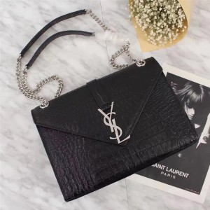 Saint Laurent Shoulder Bag 26589 Black Silver 30*20*6