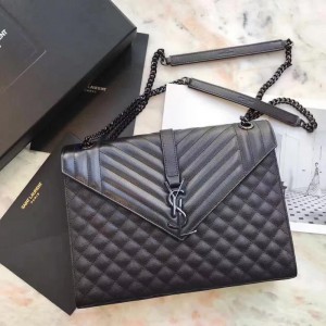 Saint Laurent Shoulder Bag 26808 All Black 24cm