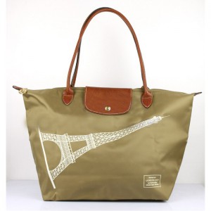 LONGCHAMP EIFFEL TOWER LARGE TOTE BAG DARKKHAKI