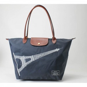 LONGCHAMP EIFFEL TOWER LARGE TOTE BAG GRAPHITE