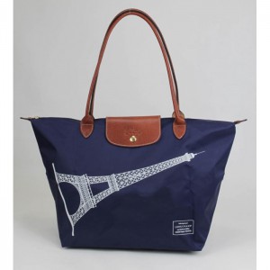 LONGCHAMP EIFFEL TOWER LARGE TOTE BAG NAVY
