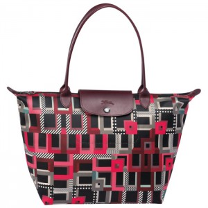 LONGCHAMP LE PLIAGE ARTWALK LARGE TOTE BAG OPERA