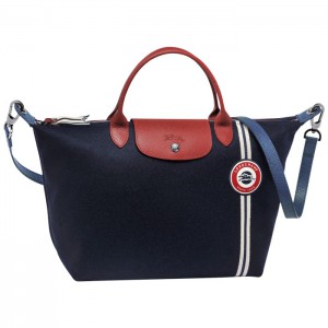 LONGCHAMP LE PLIAGE COCARDE HANDBAG NAVY