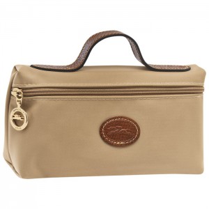 LONGCHAMP LE PLIAGE COSMETIC CASE BEIGE