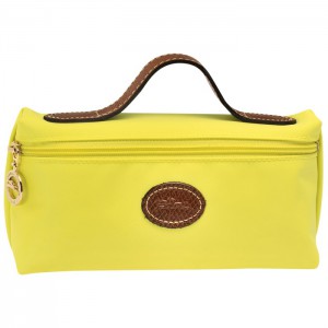 LONGCHAMP LE PLIAGE COSMETIC CASE LEMON-YELLOW