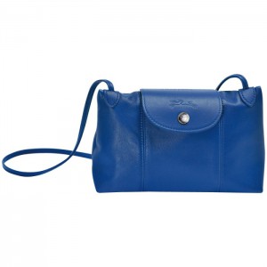 LONGCHAMP LE PLIAGE CUIR CROSSBODY BAG BLUE