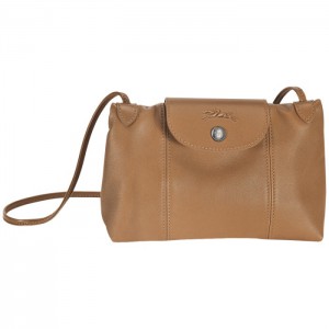 LONGCHAMP LE PLIAGE CUIR CROSSBODY BAG CAMEL