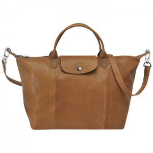 LONGCHAMP LE PLIAGE CUIR HANDBAG NATURAL
