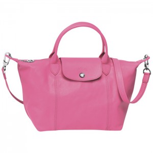 LONGCHAMP LE PLIAGE CUIR SMALL HANDBAG BUBBLEGUM