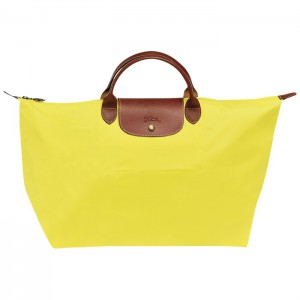 LONGCHAMP LE PLIAGE LARGE TRAVEL BAG LEMON-YELLOW