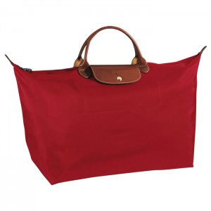 LONGCHAMP LE PLIAGE LARGE TRAVEL BAG RED