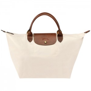 LONGCHAMP LE PLIAGE MEDIUM HANDBAG ECRU