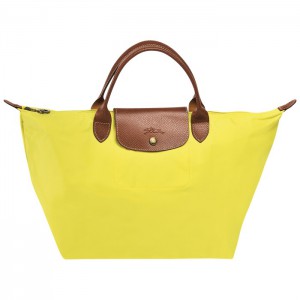 LONGCHAMP LE PLIAGE MEDIUM HANDBAG LEMON-YELLOW