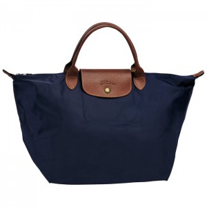 LONGCHAMP LE PLIAGE MEDIUM HANDBAG NAVY