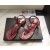 Chanel Women Thong Flat Sandals Red CHS-115
