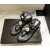 Chanel Women Thong Flat Sandals Black CHS-116