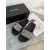 Chanel Women Slide Sandals Black CHS-020