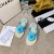 Chanel Women Slide Sandals Blue CHS-170