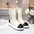 Chanel Women Ankle Boots Beige CHS-228