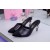 Chanel Women Mid Heel Mules Black CHS-294