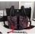 Chanel Tote Bags CH133-Black-Red