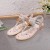 Chanel Women Thong Flat Sandals White CHS-056
