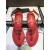 Chanel Women Thong Flat Sandals Red CHS-066