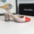 Chanel Women Mid Heel Slingback Pumps Nude Red CHS-074