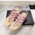 Chanel Women Thong Flat Sandals Pink CHS-087