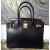 Designer Replica Hermes Birkin 30cm Box Calfskin Bag Handstitched Gold Hardware, Noir RS06952